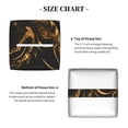 thumbnail image 5 of Sikiie Golden Dragon Tattoo Art Leather Tissue Box Cover Square, tissue box holder - 5.2”x5.2”x5.2”, 5 of 7