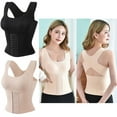 thumbnail image 2 of Women's 3 In 1 Waist Button Bra Styling Clothing Posture Corrector Weight Loss Cross Back Underwear Belly Sleeveless T-Shirt ﻿, 2 of 8