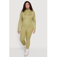 thumbnail image 2 of Women's Plus Size Long Sleeve Mock Neck Yoga Jacket with Thumb Holes, 2 of 4