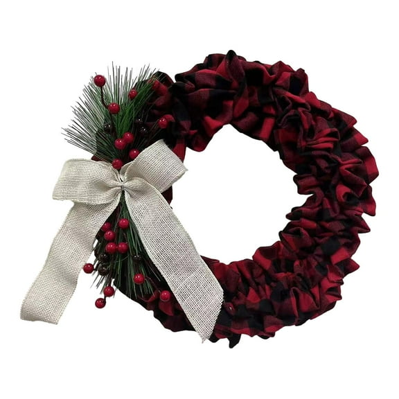Artificial Wreath Christmas Round Wreath for Outdoor Party Supplies Festival