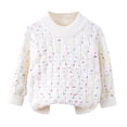 thumbnail image 1 of RXIRUCGD Pull pour Filles Automne et Hiver Pull Coréen pour Enfants Col Rond Océan (Beige, Taille : 7 Ans), 1 of 2