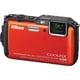 thumbnail image 3 of Nikon COOLPIX AW120 Waterproof Digital Camera (Orange) Starter Bundle - (Intl Model) Nikon 26467, 3 of 5