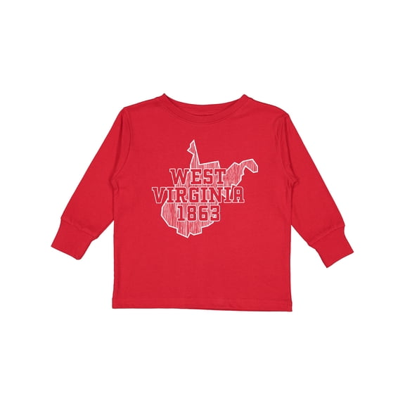 Inktastic West Virginia 1863 Boys or Girls Long Sleeve Toddler T-Shirt