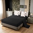 thumbnail image 5 of Manfei Abstract Duck Camo Queen Bedding, Contemporary Art Camouflage Bedding Comforter Set Queen, White Tan, Black Reversible, 7 Pieces, 5 of 6