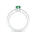 thumbnail image 2 of ANGARA Natural Tapered Shank Oval Solitaire Emerald Ring in 14K White Gold for Women (Size-7x5mm) | May Birthstone, Birthday, Anniversary, Jewelry Gift for Women | Natural Emerald Ring, 2 of 9
