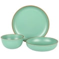 thumbnail image 4 of Gibson Home Rockabye Service de table 12 pièces en mélamine double bol Vert mat, 4 of 5