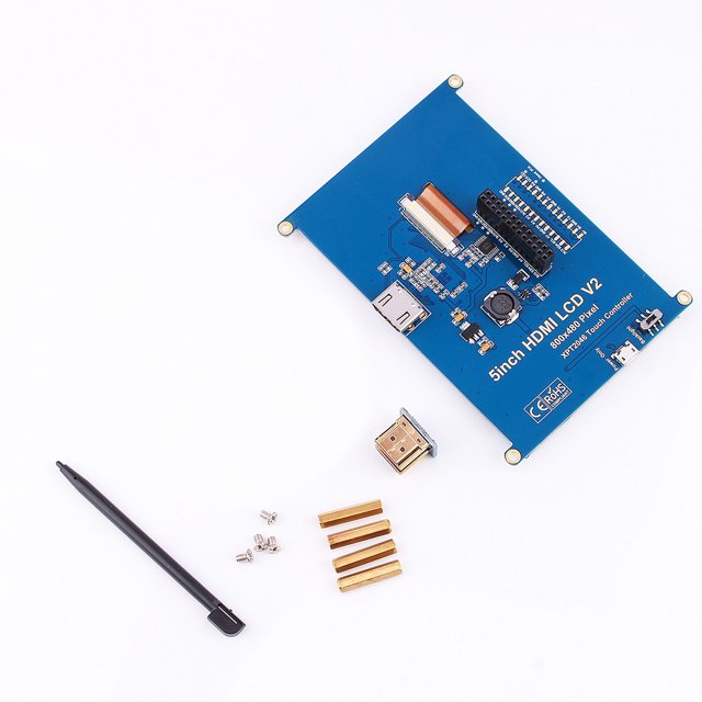 Écran Tactile GPIO de 5 Pouces, Moniteur LCD pour Framboise Pi Mode A+ B B+ PI2