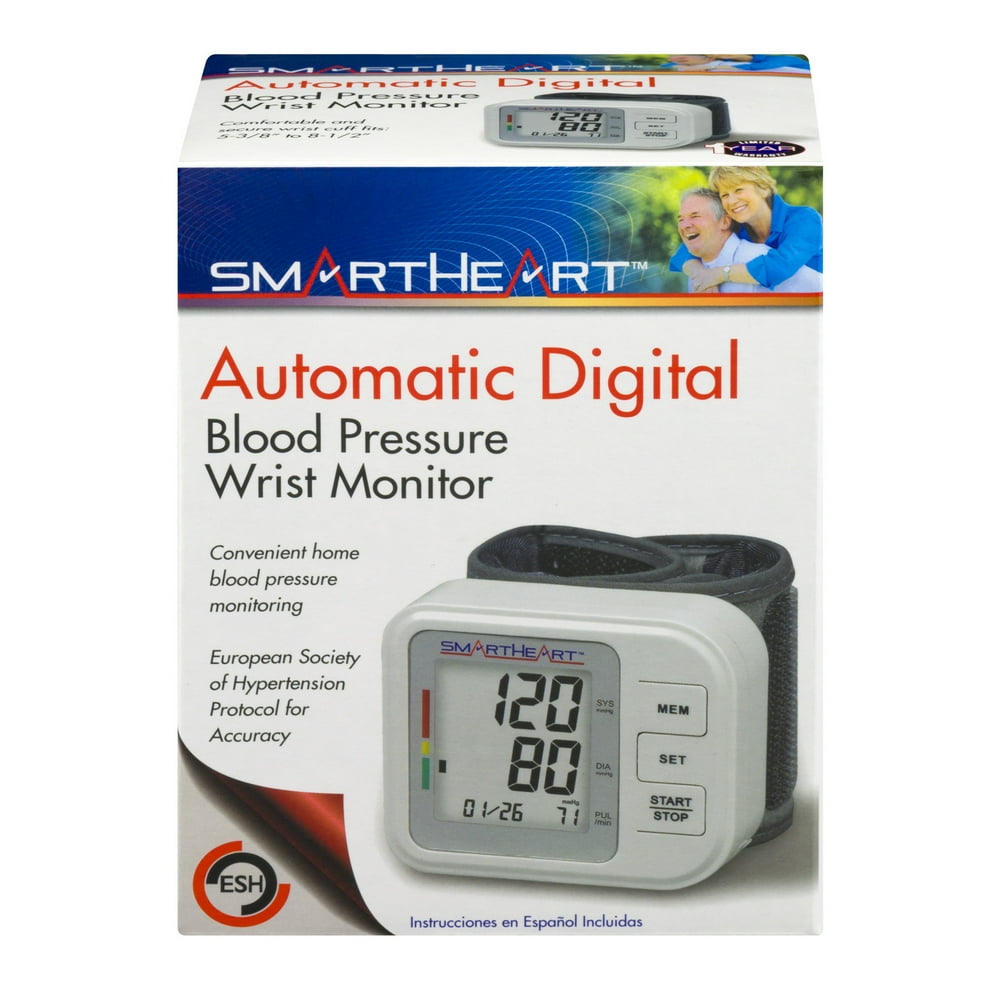 SmartHeart Automatic Digital Wrist Blood Pressure Monitor