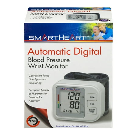 SmartHeart Automatic Digital Blood Pressure Wrist Monitor, 1.0 (Best Digital Blood Pressure Monitors For Home Use)
