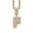 Gold F, variant on Cubic Zircon 26 Letter Alphabet Pendant Necklace for Women Stainless Steel Personalized Initial First Name Jewelry Silver M