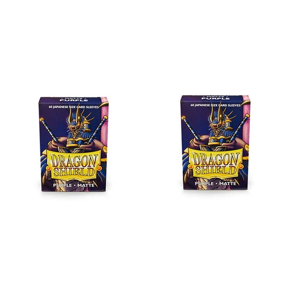 2 Packs Dragon Shield Matte Mini Japanese Purple 60 ct Card Sleeves Value Bundle!