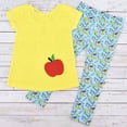 thumbnail image 4 of Unique Baby Girls Back to School Apple Embroidered 2 Piece Outfit (9), 4 of 4