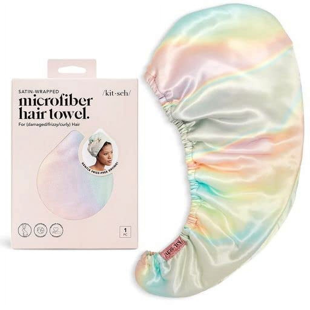 Kitsch Satin Wrapped Microfiber Hair Towel - Aura, 1 Count