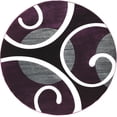 thumbnail image 1 of United Weavers Bristol Riley Plum Round Rug Round, 1 of 1