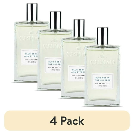 (4 pack) Cremo Men s Spray Cologne Blue Cedar & Cypress 3.4 oz