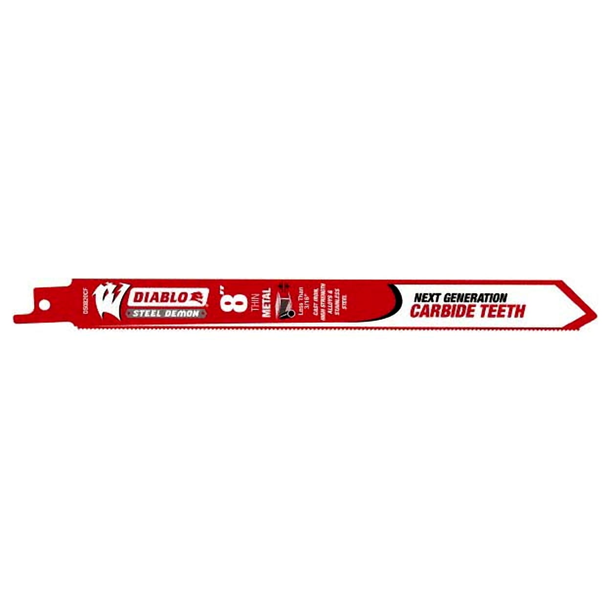 Diablo Steel Demon 8 in. Carbide Reciprocating Saw Blade 20 TPI 1 pc.