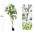 thumbnail image 2 of Artificial Tree, Faux Plants Indoor Outdoor, Tall Faux Plants In Pot, Artificial Plants With Lifelike Foliage Faux Pachira Aquatica Tree For Home Office Decor, 2 of 9
