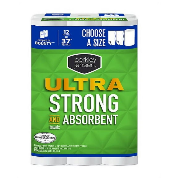 Berkley Jensen Choose-a-Size Ultra Paper Towels, 12 ct./140 Sheets
