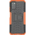 thumbnail image 2 of Case for Samsung Galaxy A03S, Tyre Pattern Design Hybrid TPU+PC Material Double Layer Protection Shockproof Cover with Kickstand Phone Case for Samsung Galaxy A03S XC Orange, 2 of 7