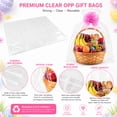 thumbnail image 4 of Cellophane Bags for Basket Gift Basket Wrap Bags Jumbo Wrapping Bags with Bows lear Plastic Gift Wrapping for Christmas Easter Party Supplies 20-Pack Set 2, 4 of 7
