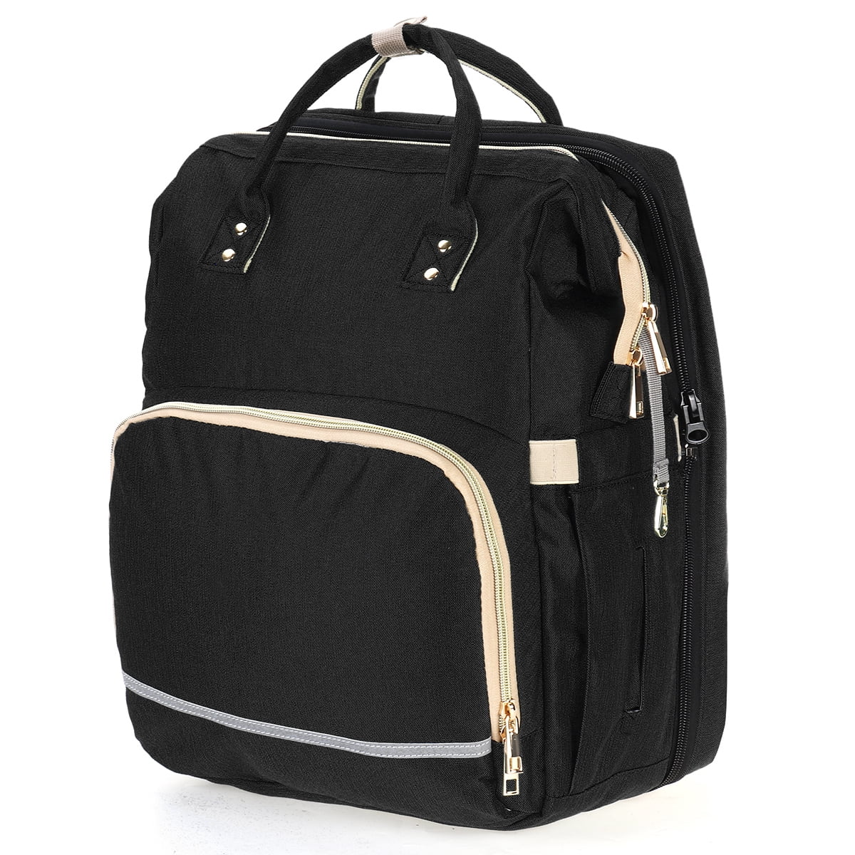 Large Upgrade Diaper Bag Backpack Foldable Travel Baby Bed with