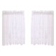 thumbnail image 1 of Cortinas con cenefa de encaje blanco, cenefas de ventana bordadas florales semitransparentes para cocina, baño, sala de estar, 1 of 8