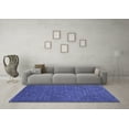thumbnail image 3 of Ahgly Company Indoor Round Oriental Blue Industrial Area Rugs, 6' Round, 3 of 4
