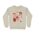 thumbnail image 5 of Strawberries Flowers And Bows Cute Illustration Sweatshirt (3XL, SportGrey), 5 of 13