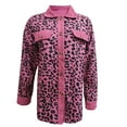 thumbnail image 5 of Azrian Clearance Tops Plus Size Women's New Leopard Print Button Long Sleeve Jacket Shirt Coat, 5 of 5