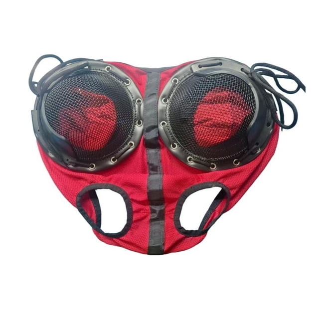 jinwen Lunettes de Course Haute Performance Portables Coupe-Vent pour Chevaux Rouge