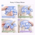 thumbnail image 4 of Washable Dog Diapers Female, Reusable Pet Underwear Featuring Soft Floral Print Design & Secure Hook & Loop Closure for Indoor Use, 4 of 8