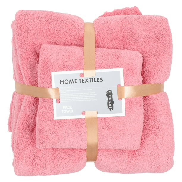 KAKOWELY juego de toallas de vellón coral, toallas de baño para el hogar, kit de toallas súper flexibles para el baño