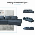 thumbnail image 2 of MUZZ 125"Curved Modular Sectional Sofa,Oversized Convertible Sofa Couch for Living Room(Navy Blue), 2 of 9