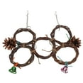 thumbnail image 3 of Bird Rope Climbing Net, Bird Cage  Circle Ring Toy Durable Hand Woven Chewing  For Cockatoo For Parakeet 5 Rings,6 Rings, 3 of 8