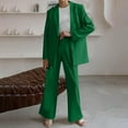thumbnail image 1 of Fgnfyis Women's Solid Color Two Piece Coat Pants Suit Pants Sets GN2 L, 1 of 6