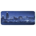 thumbnail image 1 of Usa Kitchen Mat, Chigago City Skyline at Night with Tall Buildings Urban Modern Life America Town Scene, Plush Decorative Kitchen Mat with Non Slip Backing, 47" X 19", Violet Blue, by Ambesonne, 1 of 1