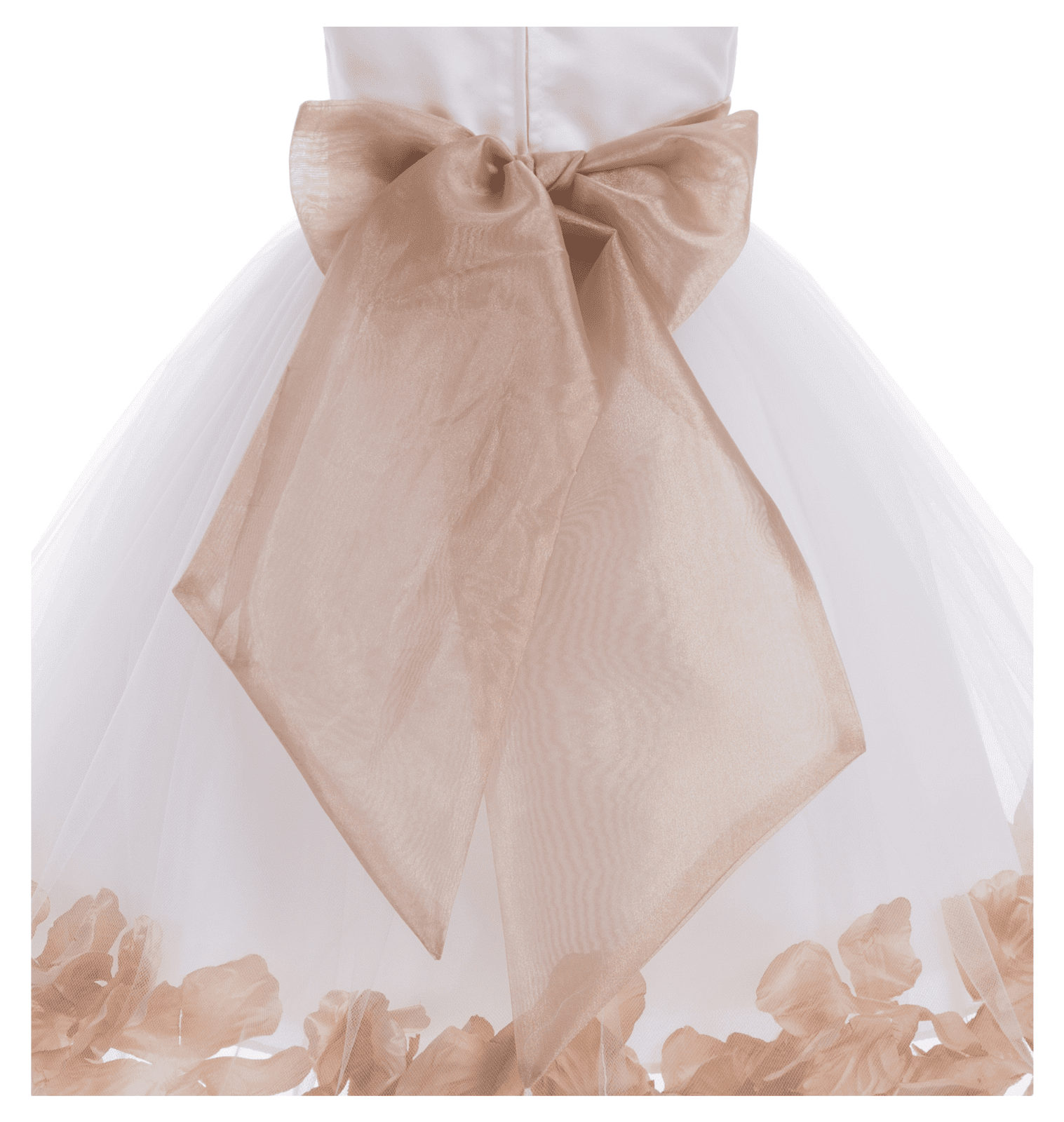 Rose Gold Organza Sash Wide Sash for Special Occasion Wedding