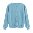 thumbnail image 5 of Pretxorve Kids Girls Boys Jacket Solid Knit Crew Neck Long Sleeve Cardigan Casual Outerwear Sizes 1-15Y, 5 of 5