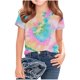 thumbnail image 1 of Camisetas de Cuello de Tripulación de Manga Corta para Mujeres Camiseta Impresa Clásica Cuello Redondo Top Versátil Casual para Niños Grandes de Edades 3-14, 1 of 5