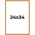 thumbnail image 2 of 24x34 Honey Brown Real Wood Picture Frame Width 0.75 inches | Interior Frame Depth 0.5 inches |, 2 of 8