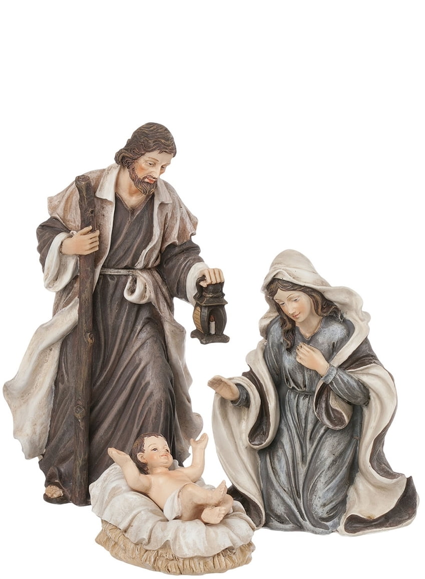 Kurt Adler 6-Inch Nativity Set - 11 Piece Hand-Painted Resin Figurines With Jesus, Mary, Joseph, Wise Men, Angel & Animals