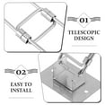 thumbnail image 3 of RV Shower Corner Bar Stainless Steel Rod Camper Bathroom Organization Storage Bar, 3 of 8