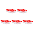 thumbnail image 1 of Contenedor Frutas 3 Compartimentos Caja Bento PP Reutilizable para Estudiantes () Rojo, 1 of 2