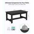 thumbnail image 3 of SSyao HDPE Outdoor Coffee Table, All-Weather Rectangular Patio Side Table, Heavy Duty Weather-Resistant Balcony Table for Poolside, Deck, Garden, Backyard Furniture,Obsidian Black 1pack, 3 of 7