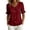 Wine, variant on hoksml Women's Peter Pan Collar Blouse, Ruffle Short Sleeve V Neck Top, Casual Pull-On Shirt for Daily and Summer Wear