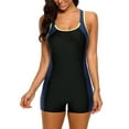 thumbnail image 1 of Women's One Piece Swimsuits Boyleg Sports Training Modest Swimwear, 1 of 7