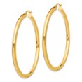 thumbnail image 2 of Primal Gold 14K Yellow Gold 3mm Tube Hoop Earrings, 2 of 4