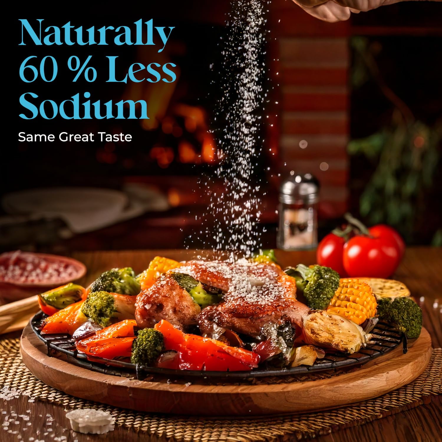 Aromasong Low Sodium Sea Salt  100% Natural 68% Less Sodium 5 lb Bag