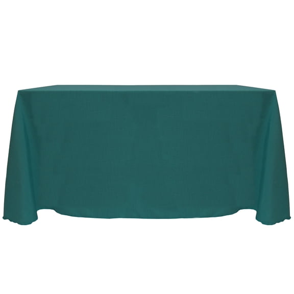 Ultimate Textile (2 Pack) Reversible Shantung Satin - Majestic 90 x 132-Inch Rectangular Tablecloth - for Weddings, Home Parties and Special Event use, Teal