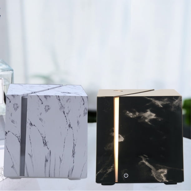 Difusor y humidificador de aromaterapia Marmoled Pattern con aceites esenciales - Niebla fría para oficina en casa, dormitorio, sobremesa - 2 ajustes de velocidad, luz nocturna